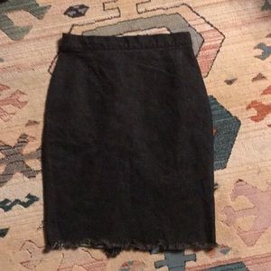 Henri Bendel black denim skirt